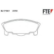 BL1710A1 FTE Комплект тормозных колодок, дисковый тормоз
