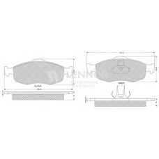 FB210185 FLENNOR Комплект тормозных колодок, дисковый тормоз
