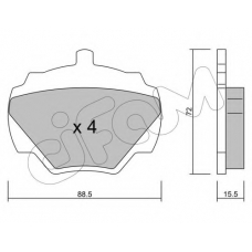 822-353-0 CIFAM Комплект тормозных колодок, дисковый тормоз