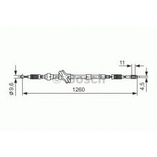 1 987 477 189 BOSCH Трос, стояночная тормозная система