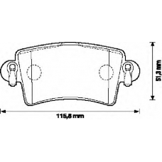 573055B BENDIX Комплект тормозных колодок, дисковый тормоз