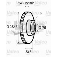 186218 VALEO Тормозной диск