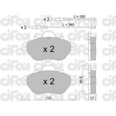 822-185-1 CIFAM Комплект тормозных колодок, дисковый тормоз