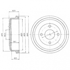 BF369 DELPHI Тормозной барабан