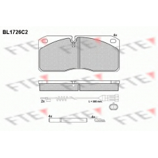 BL1726C2 FTE Комплект тормозных колодок, дисковый тормоз