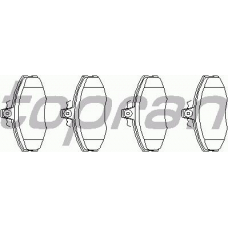 110 653 TOPRAN Комплект тормозных колодок, дисковый тормоз