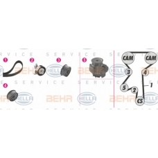 8MP 376 807-831 HELLA Водяной насос + комплект зубчатого ремня