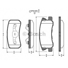 0 986 TB2 385 BOSCH Комплект тормозных колодок, дисковый тормоз