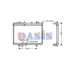 160106N AKS DASIS Радиатор, охлаждение двигателя