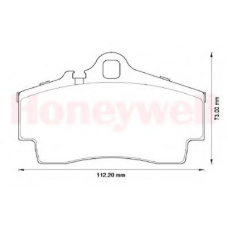 573229B BENDIX Комплект тормозных колодок, дисковый тормоз