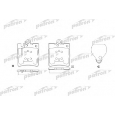 PBP1322 PATRON Комплект тормозных колодок, дисковый тормоз