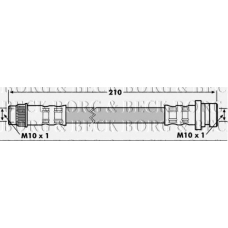 BBH7176 BORG & BECK Тормозной шланг