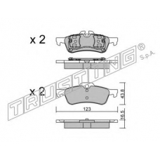 572.0 TRUSTING Комплект тормозных колодок, дисковый тормоз