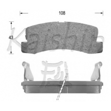 FK2053 KAISHIN Комплект тормозных колодок, дисковый тормоз