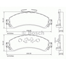 0 986 BB0 731 BOSCH Комплект тормозных колодок, дисковый тормоз