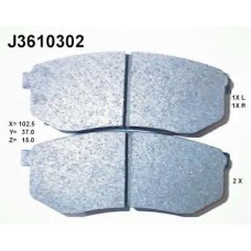 J3610302 NIPPARTS Комплект тормозных колодок, дисковый тормоз