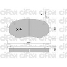 822-471-0 CIFAM Комплект тормозных колодок, дисковый тормоз