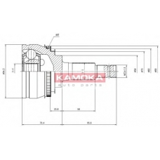 6788 KAMOKA Шарнирный комплект, приводной вал