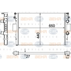 8MK 376 900-234 HELLA Радиатор, охлаждение двигателя