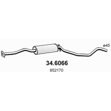34.6066 ASSO Средний глушитель выхлопных газов