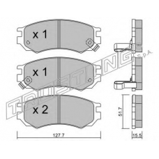 504.0 TRUSTING Комплект тормозных колодок, дисковый тормоз