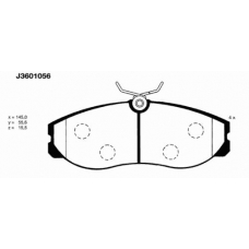 J3601056 NIPPARTS Комплект тормозных колодок, дисковый тормоз