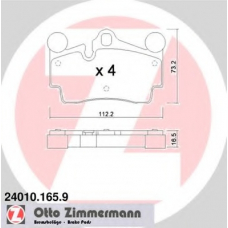 24010.165.9 ZIMMERMANN Комплект тормозных колодок, дисковый тормоз