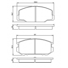 0 986 424 137 BOSCH Комплект тормозных колодок, дисковый тормоз