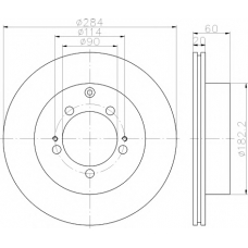 8DD 355 111-491 HELLA PAGID Тормозной диск