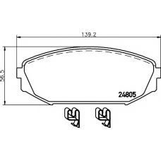 8DB 355 014-681 HELLA PAGID Комплект тормозных колодок, дисковый тормоз