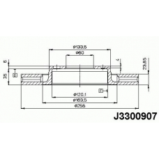 J3300907 NIPPARTS Тормозной диск