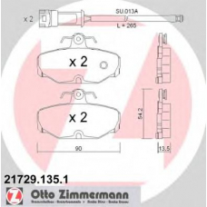 21729.135.1 ZIMMERMANN Комплект тормозных колодок, дисковый тормоз