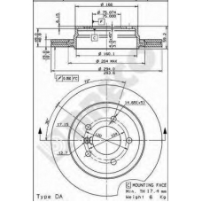 BS 8342 BRECO Тормозной диск