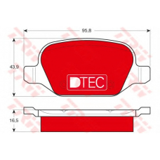 GDB1396DTE TRW Комплект тормозных колодок, дисковый тормоз