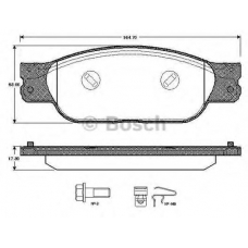 0 986 TB2 798 BOSCH Комплект тормозных колодок, дисковый тормоз