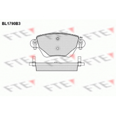 BL1790B3 FTE Комплект тормозных колодок, дисковый тормоз