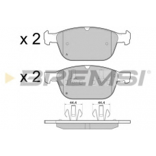 BP3475 BREMSI Комплект тормозных колодок, дисковый тормоз