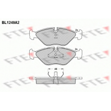 BL1249A2 FTE Комплект тормозных колодок, дисковый тормоз