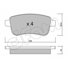 822-818-0 CIFAM Комплект тормозных колодок, дисковый тормоз