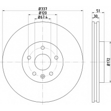 8DD 355 116-051 HELLA PAGID Тормозной диск