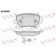 BL2089A3 FTE Комплект тормозных колодок, дисковый тормоз