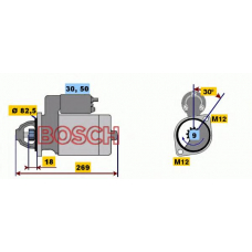 0 001 110 126 BOSCH Стартер