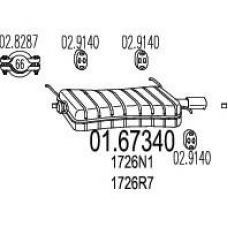 01.67340 MTS Глушитель выхлопных газов конечный