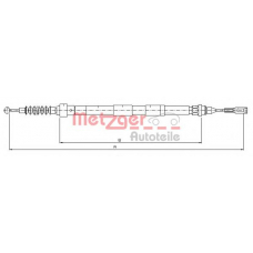 10.7620 METZGER Трос, стояночная тормозная система