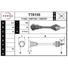 T78155 EAI Приводной вал