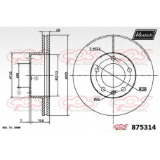 875314.0000 MAXTECH Тормозной диск