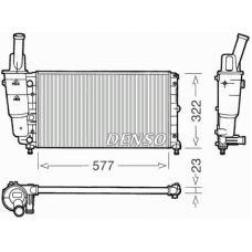 DRM13004 DENSO Радиатор, охлаждение двигателя