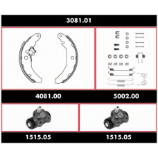 3081.01 REMSA Комплект тормозов, барабанный тормозной механизм