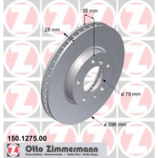 150.1275.00 ZIMMERMANN Тормозной диск