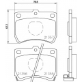 8DB 355 005-741 HELLA Комплект тормозных колодок, дисковый тормоз
